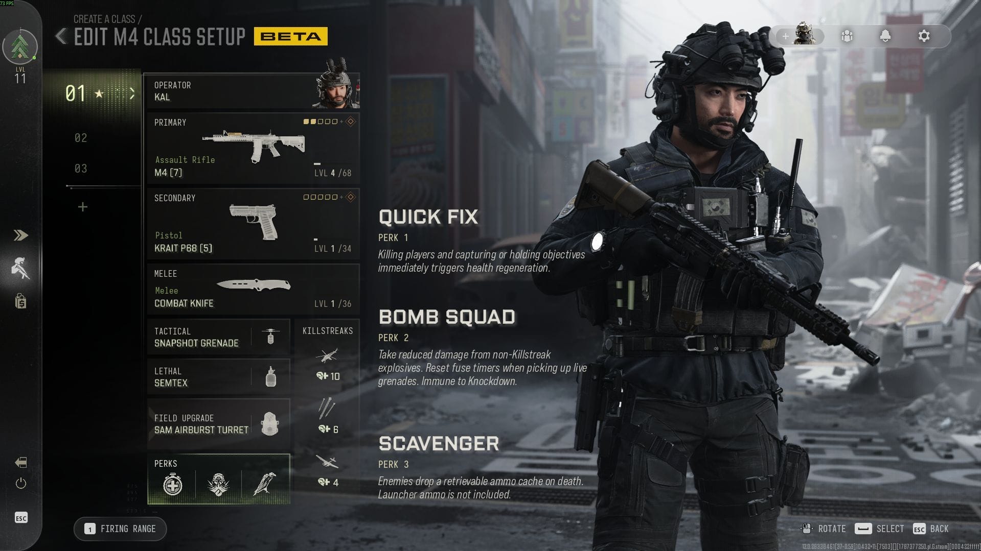 M4 Class setup for Modern Warfare 4 Beta (Image via Activision)