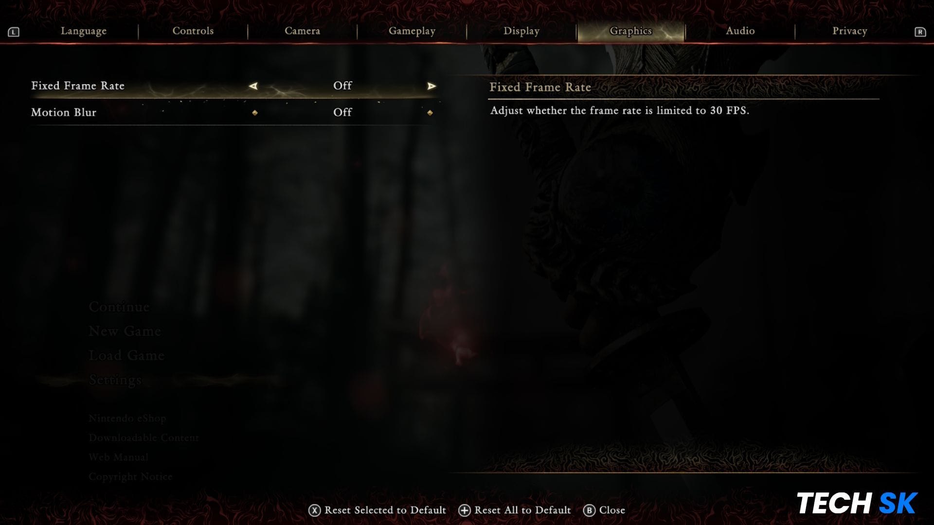 Turning off Fixed Frame Rate increases the cap to 40 FPS (Image via TechSK || Capcom)