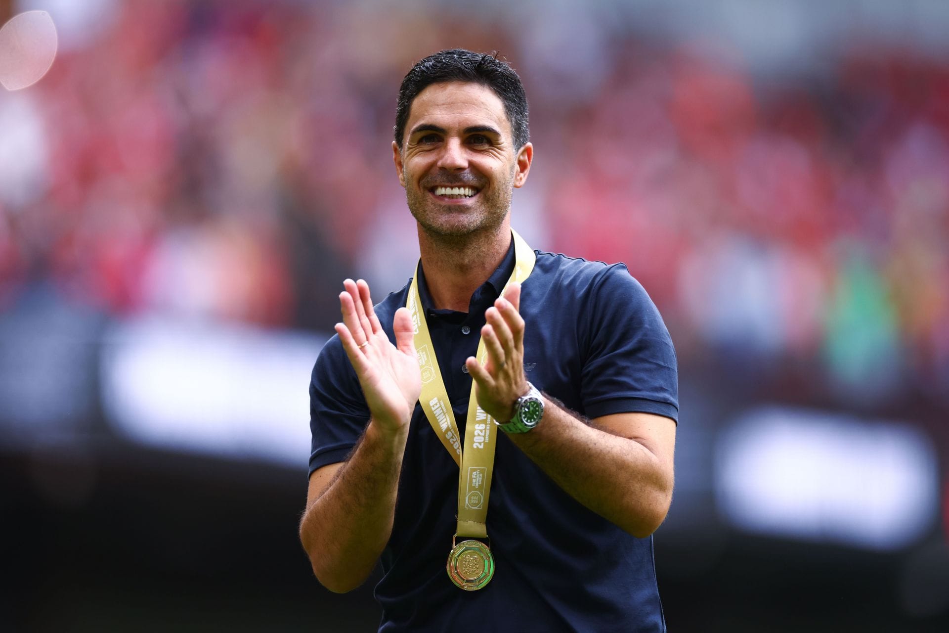 "Instead of 'Win' it's 'Won'" - Arsenal boss Mikel Arteta claims they changed club dog's name after PL win