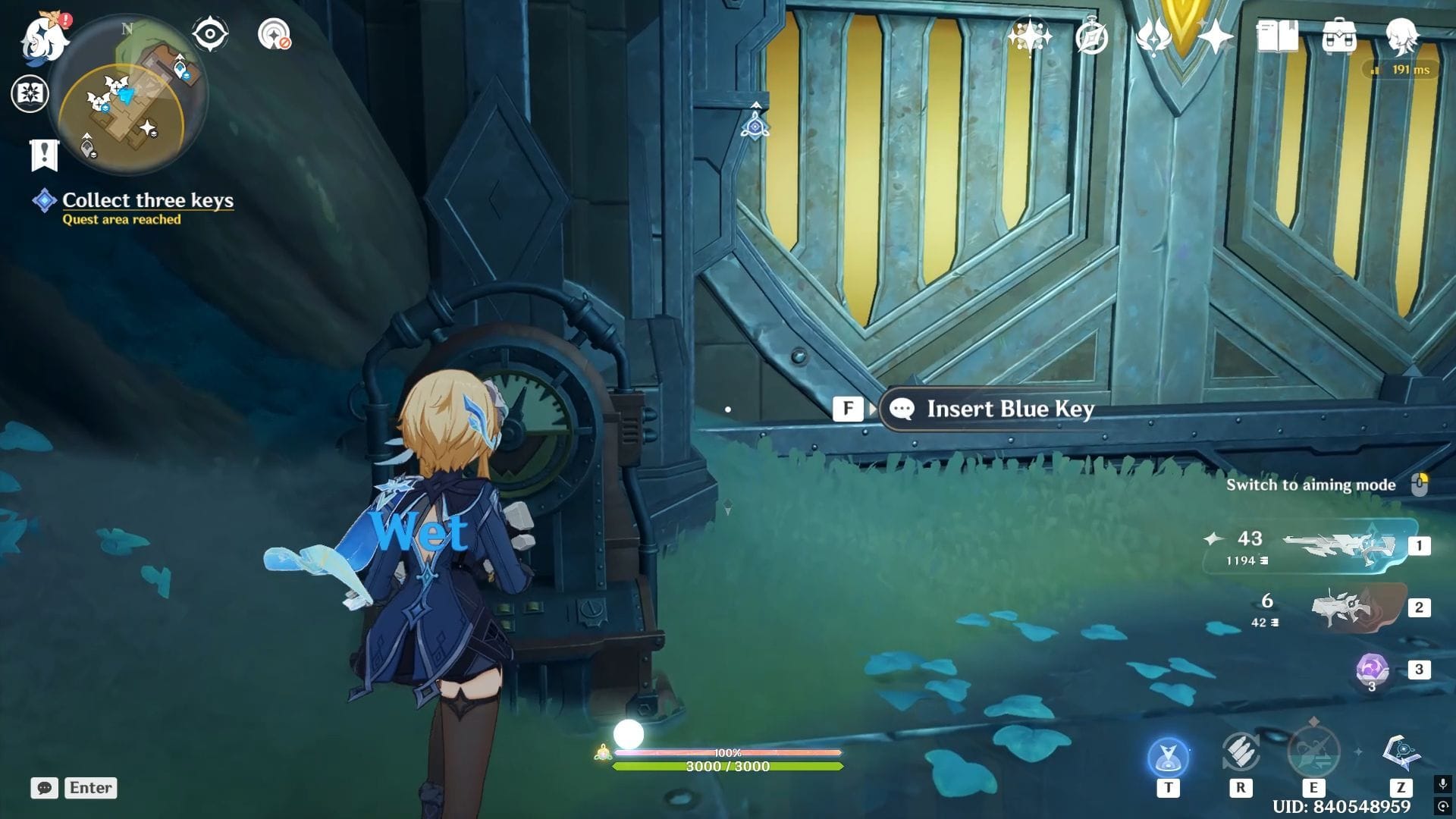 Insert the blue key (Image via HoYoverse)