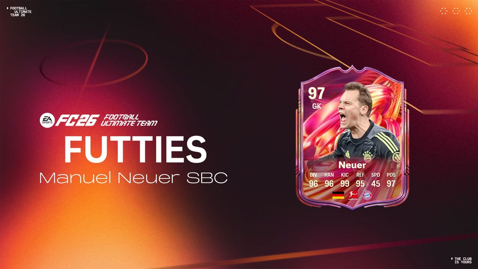 EA FC 26 Manuel Neuer Futties SBC: The cheapest solution