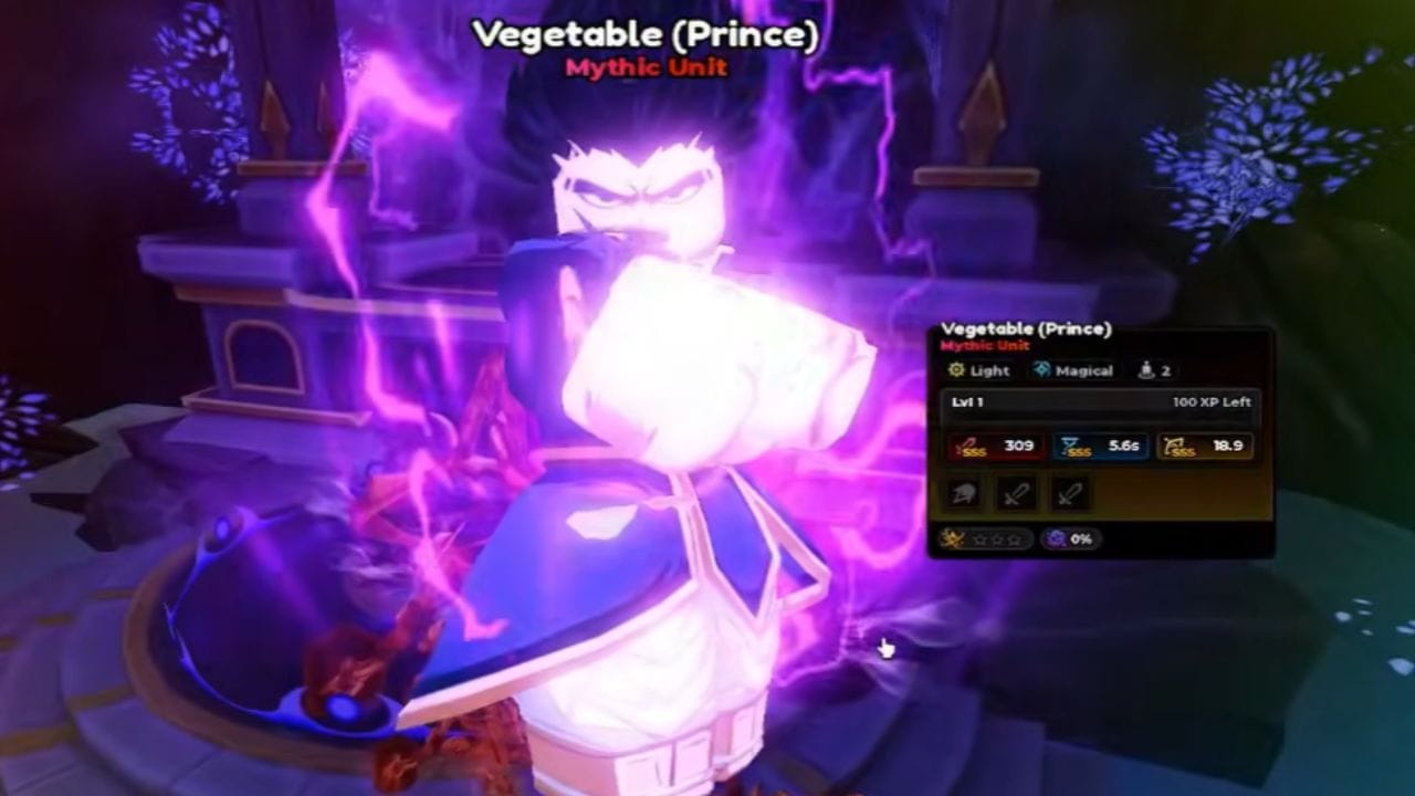 Vegetable (Prince) in the game (Image via Roblox)