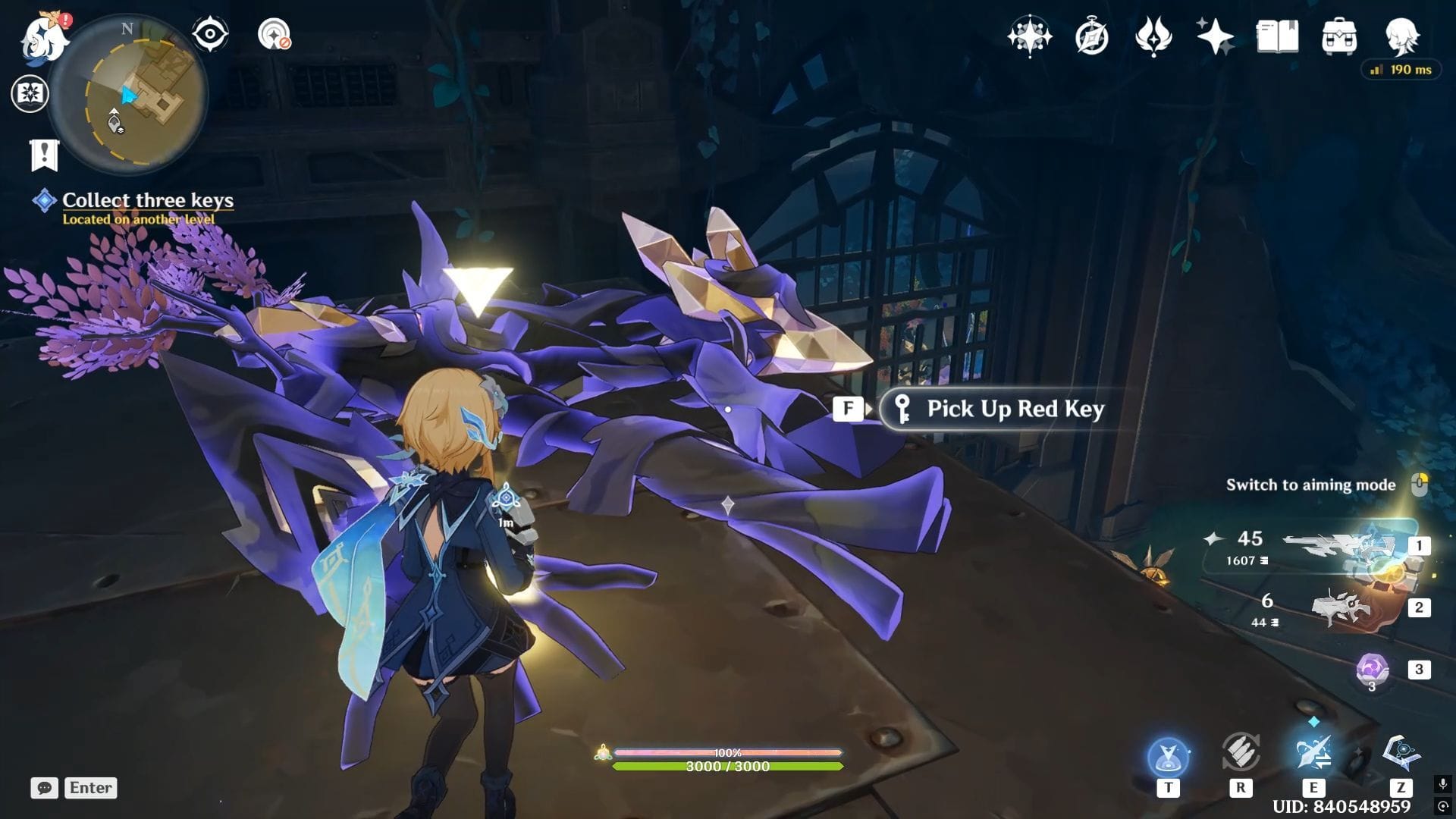 Collect the red key (Image via HoYoverse)