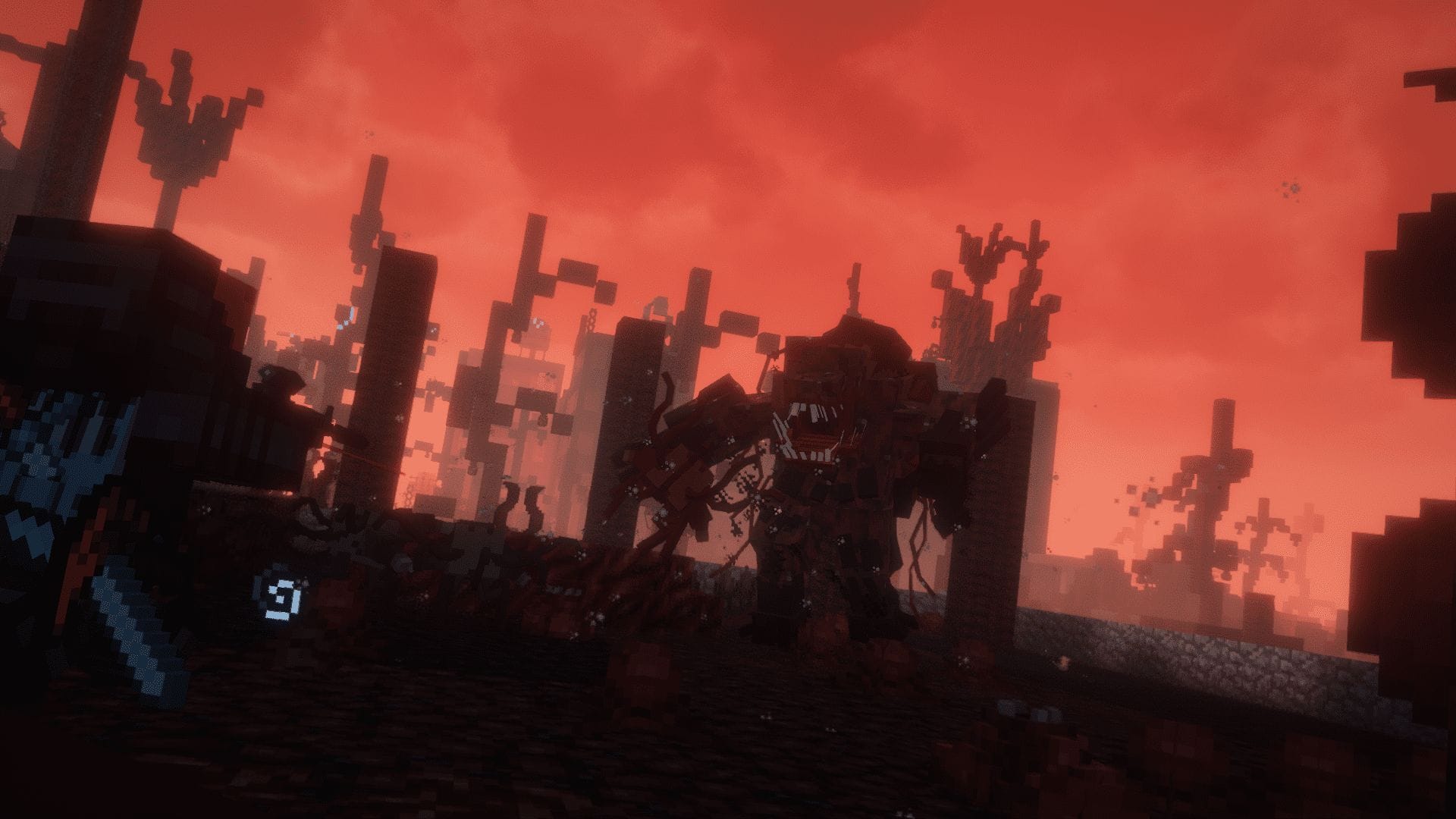 Scape and Run adds some horrifying entities (Image via Curse Forge/Dhanantry)