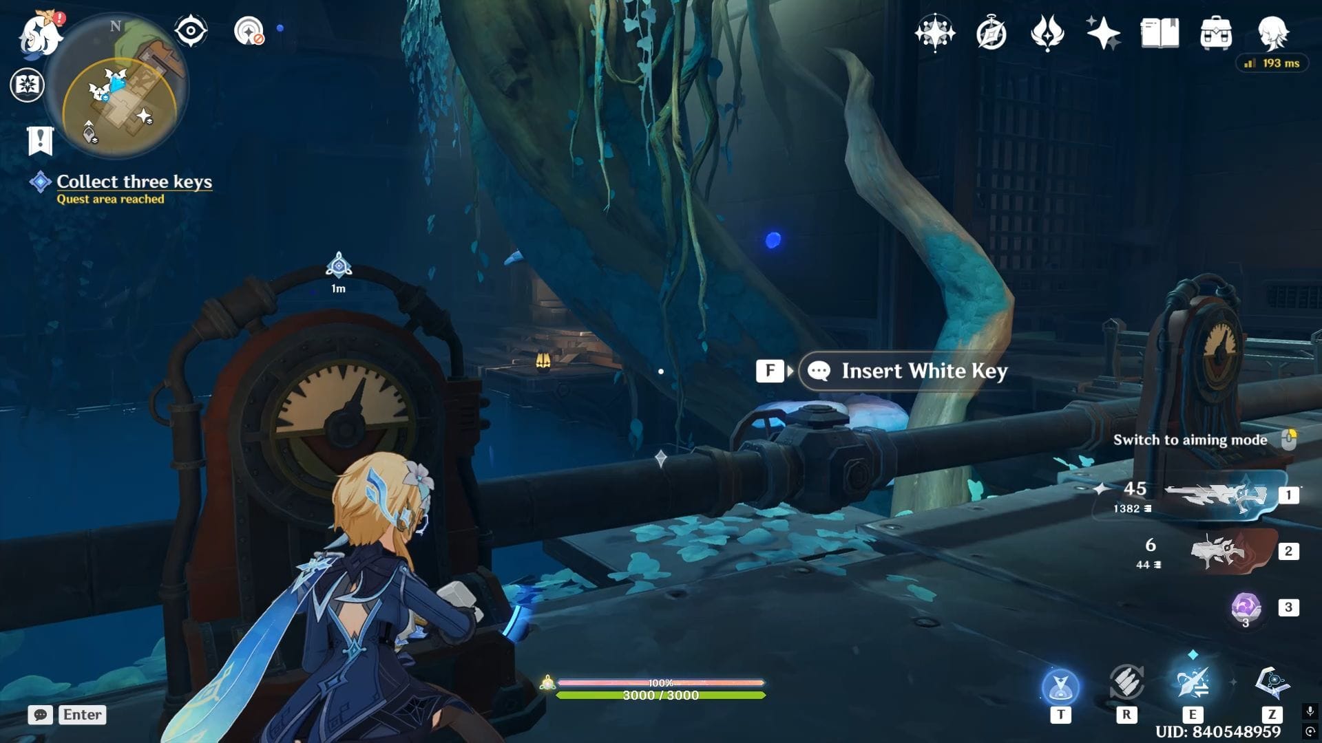 Insert the white key (Image via HoYoverse)