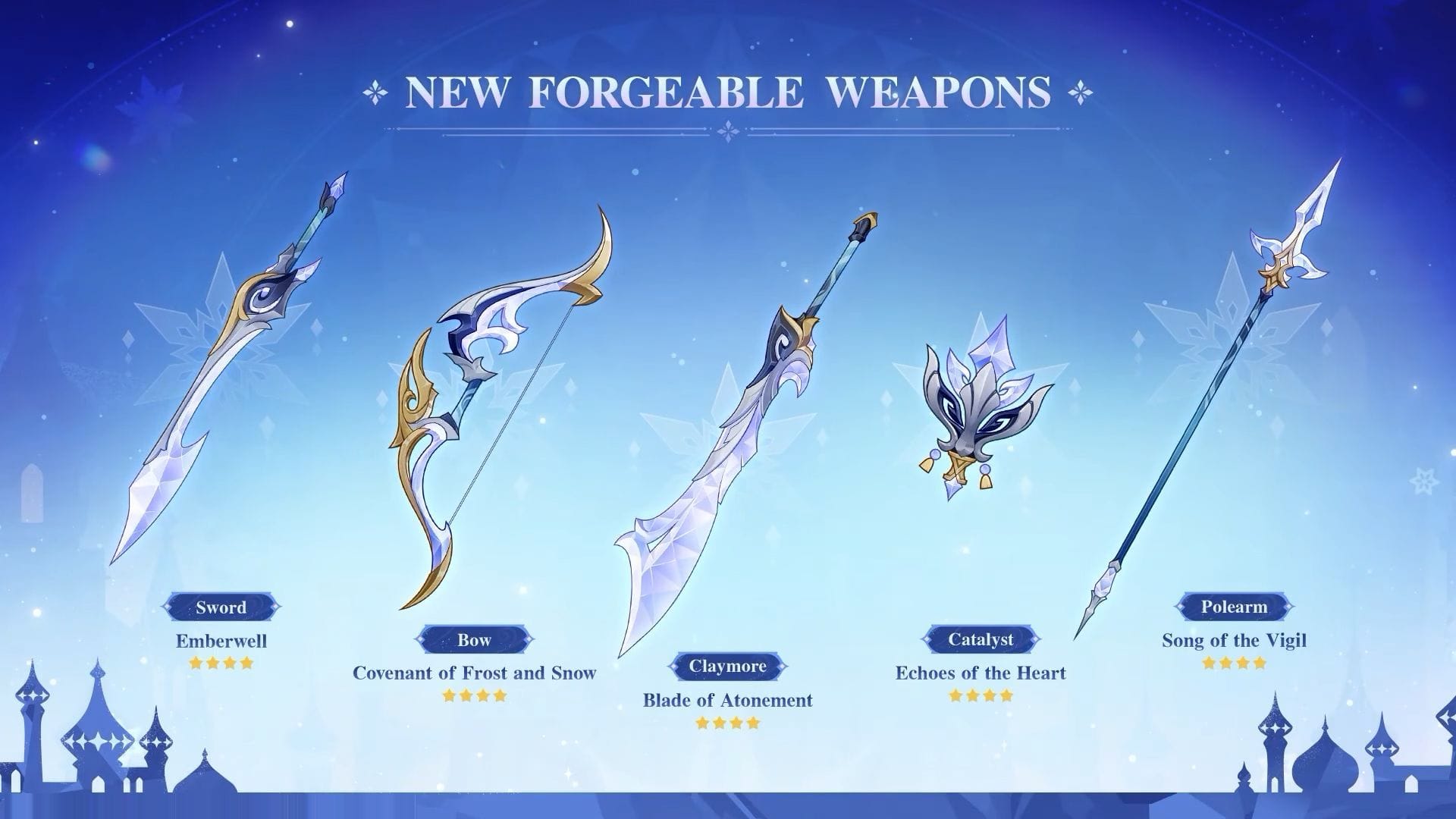 How to unlock and craft Snezhnaya craftable weapons in Genshin Impact 7.0
