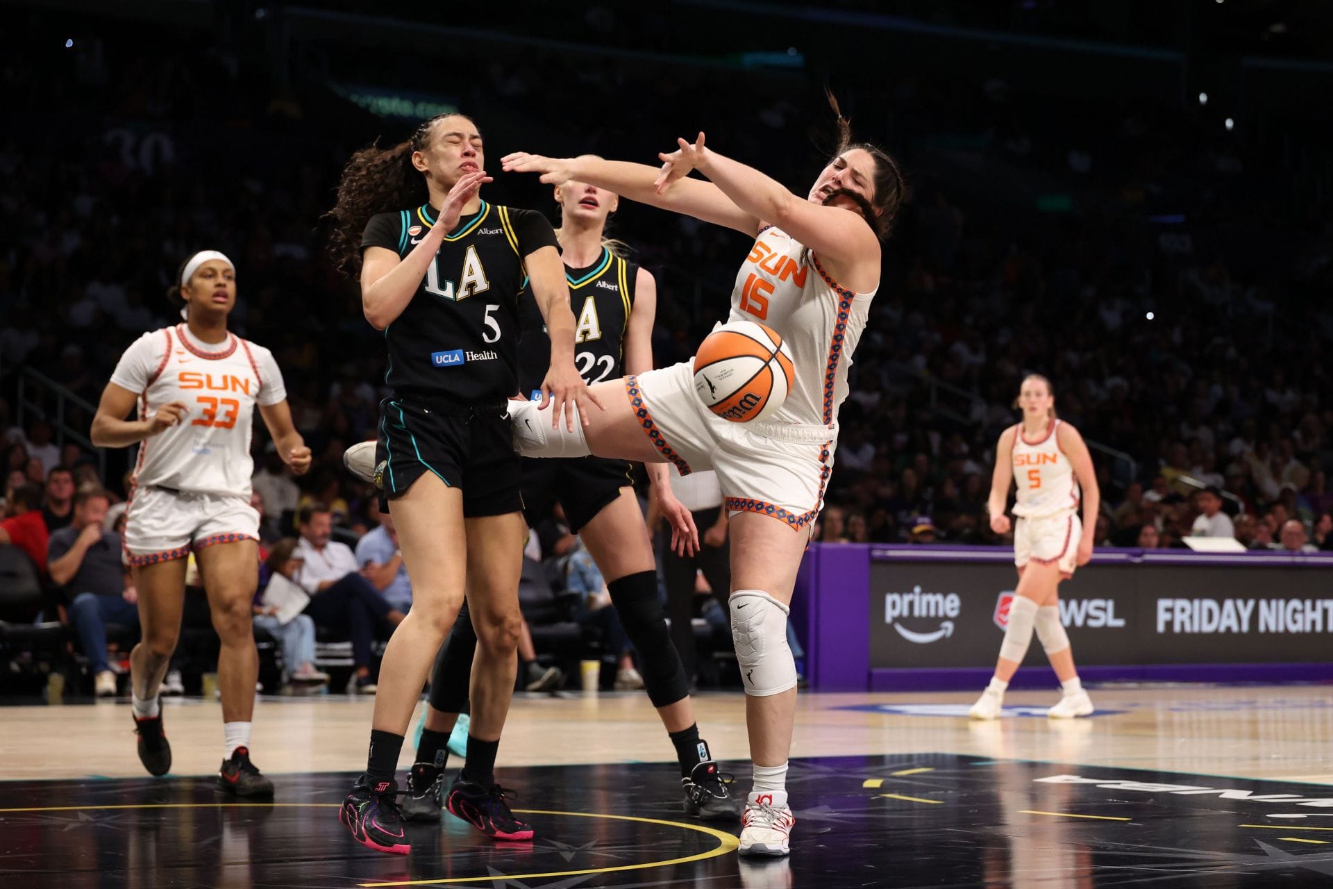 LA Sparks' Dearica Hamby Shares Violent NSFW DM Calling Her “Animal” Following Raegan Beers Flagrant Foul