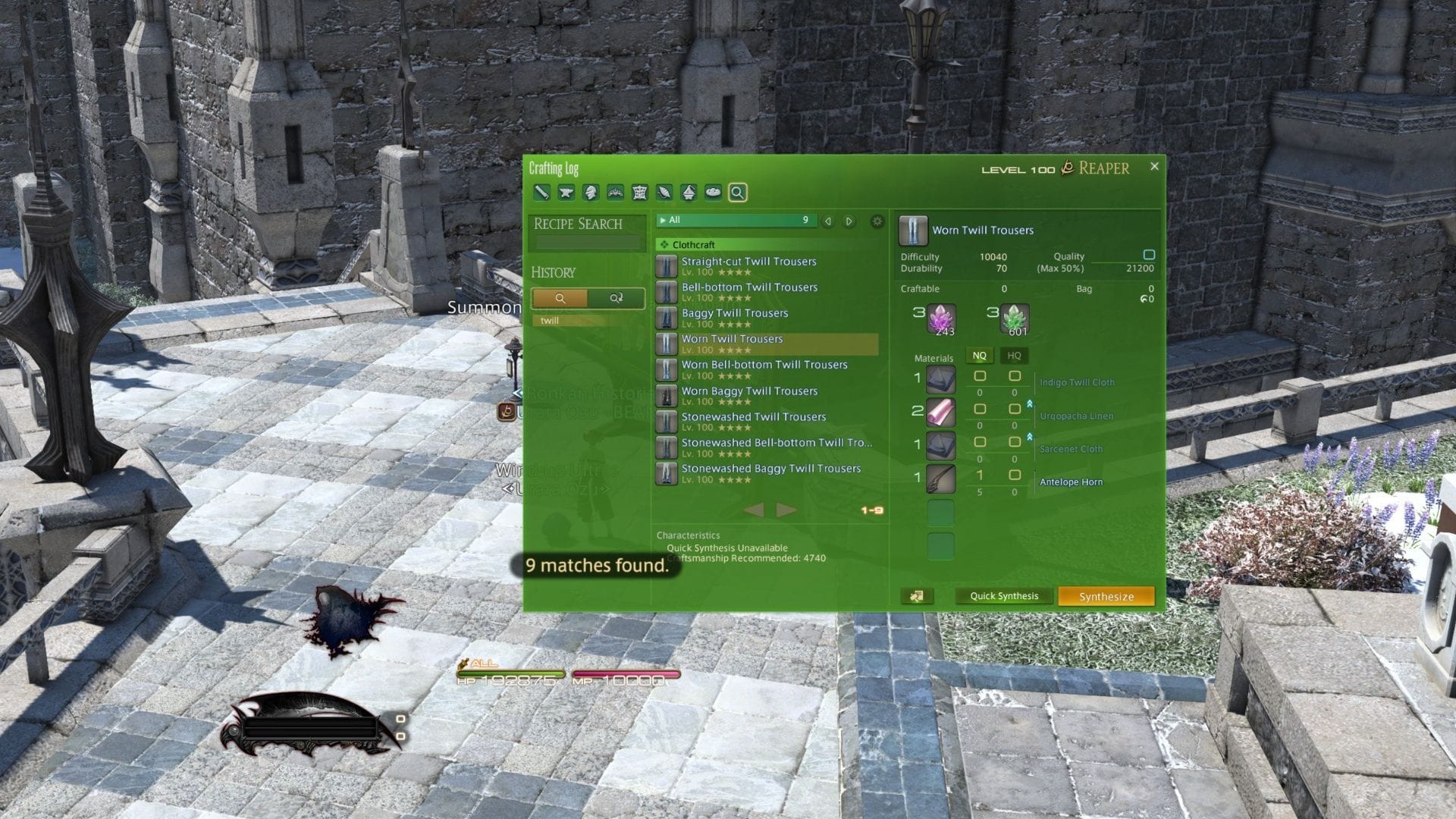 You can make a few nice pairs of pants utilizing Antelope Horn in Final Fantasy XIV (Image via Square Enix || Sportskeeda)