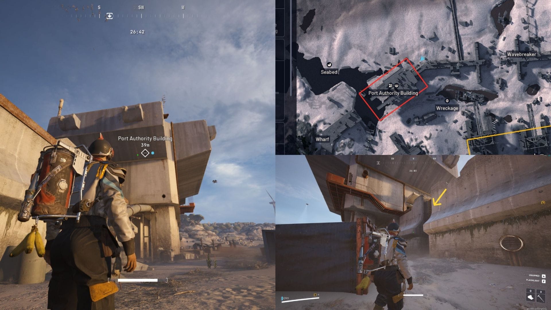 Port Authority building location on Riven Tides (Image via SK Gaming || Embark Studios)
