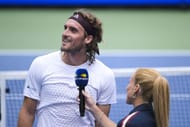 Stefanos Tsitsipas at the 2026 US Open in Flushing, NY. (Photo via Getty Images)