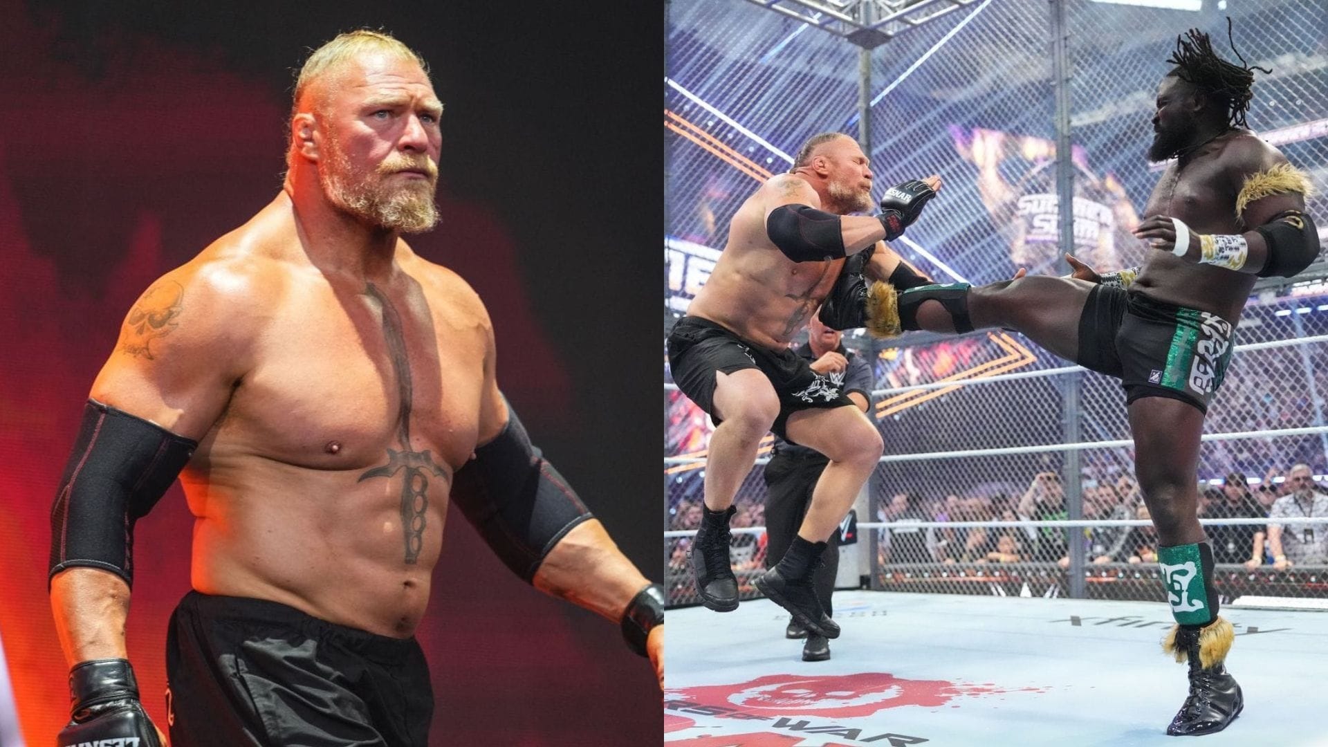 "In the 25 year career of Brock Lesnar, he's never done anything like that" - Oba Femi bares all on shocking SummerSlam moment