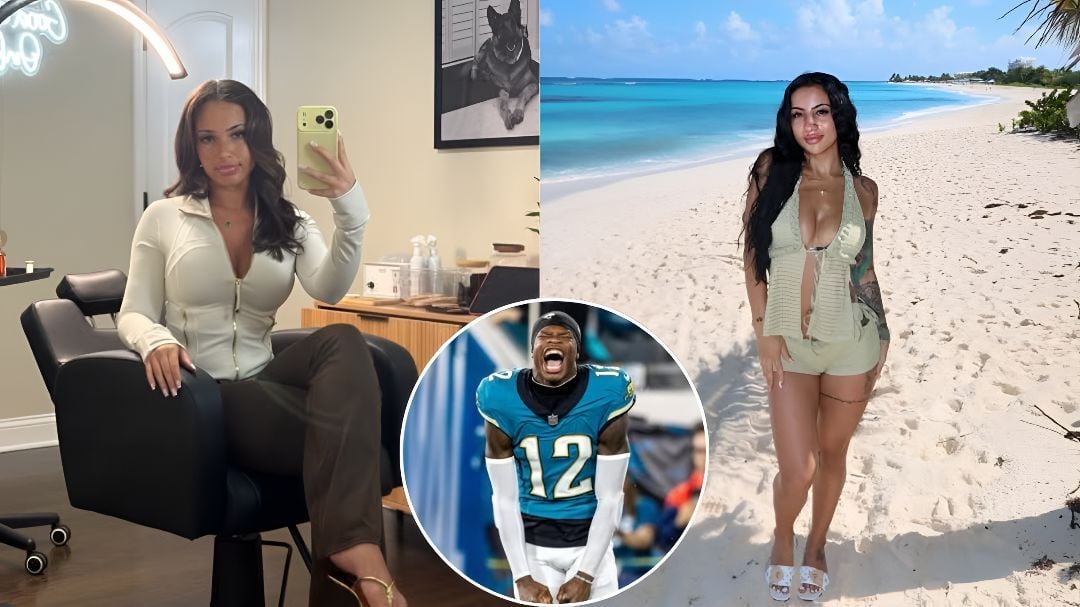 Josh Jacobs' ex Ash Kaash drops 2-word message as Travis Hunter's wife Leanna turns "Badddieeee" in custom Jaguars outfit