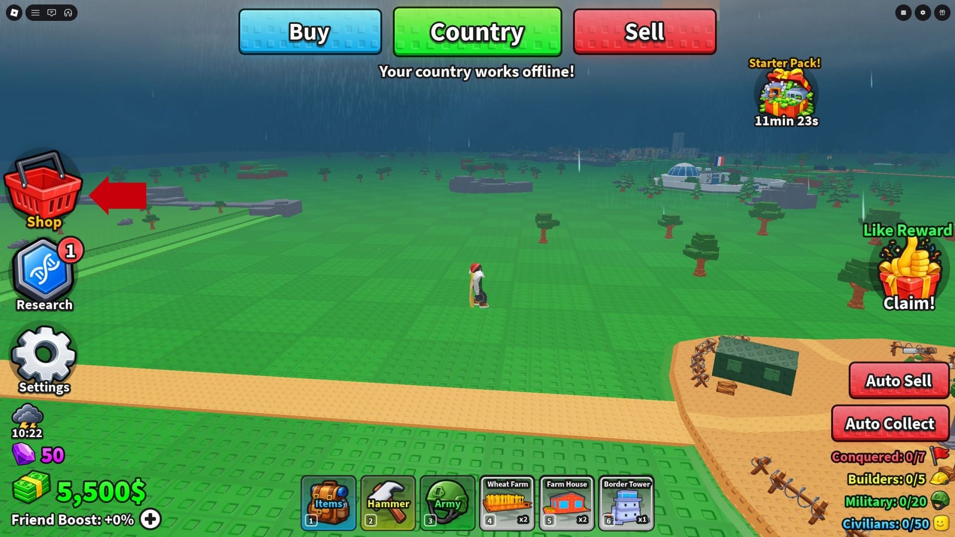 How to redeem codes in Mini War (Image via Roblox || Sportskeeda)