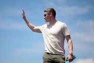 Josef Newgarden before the NASCAR Cup Series race at Nashville Superspeedway. Source: Getty