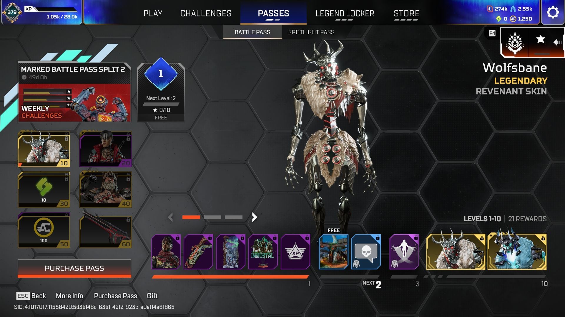 Apex Legends Season 30 Split 2 Battle Pass: All tiers and rewards