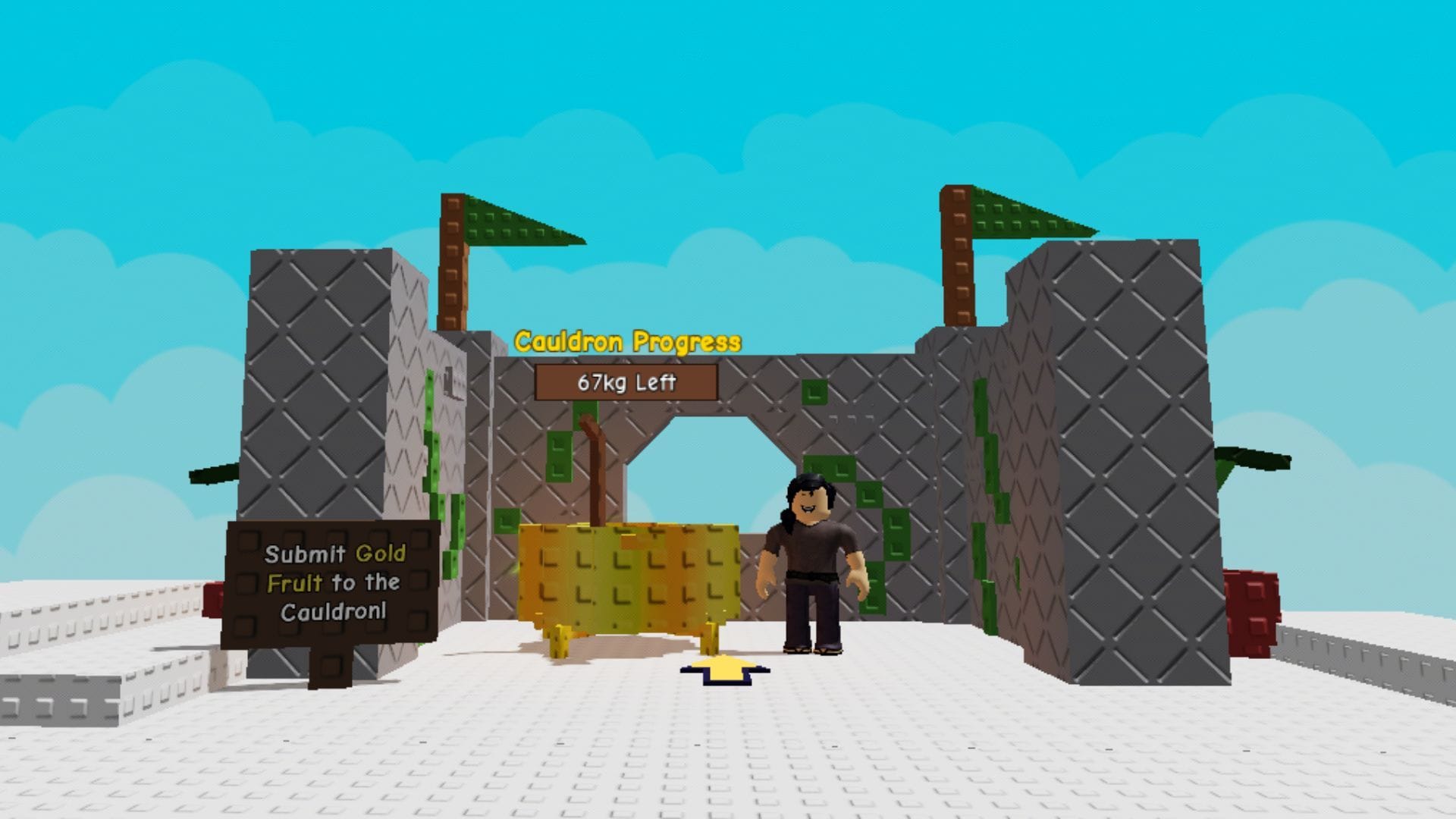 You can get a Beanpod Chest by filling up the Golden Cauldron (Image via Roblox)