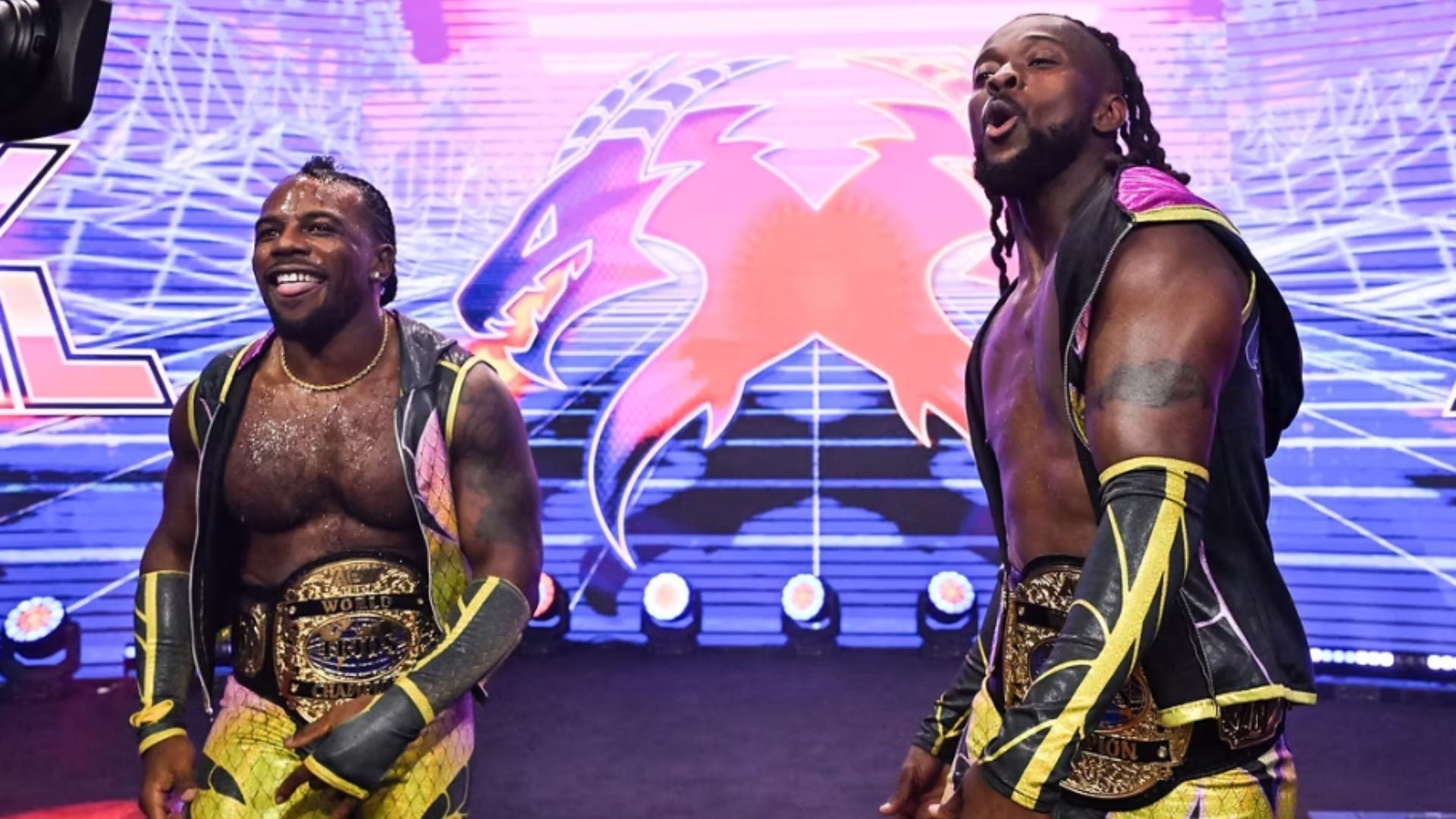 AEW star's wife comes to the defence of Kofi after the New Level star takes a subtle dig at WWE