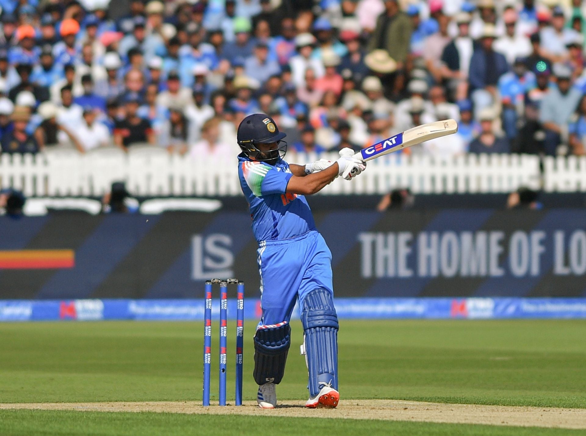 Rohit Sharma launches first six of the innings after surviving LBW call in IND vs WI 2026 1st ODI [Watch] 