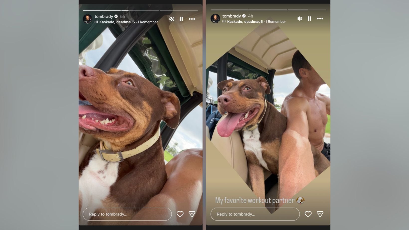 Tom Brady goes shirtless with “favorite workout partner” after hectic NFL Week 2 games (Image Credit: IG/@tombrady)