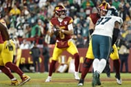 Washington Commanders' Marcus Mariota is now draftable due to Jayden Daniels' absence - Source: Imagn