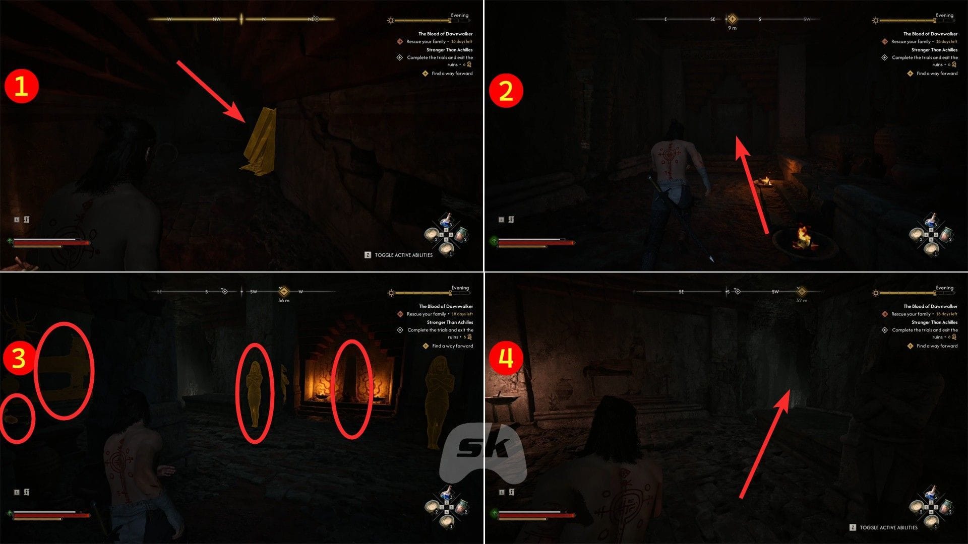 Open the doors, inspect the items, and move through here (Image via SK Gaming || Bandai Namco)