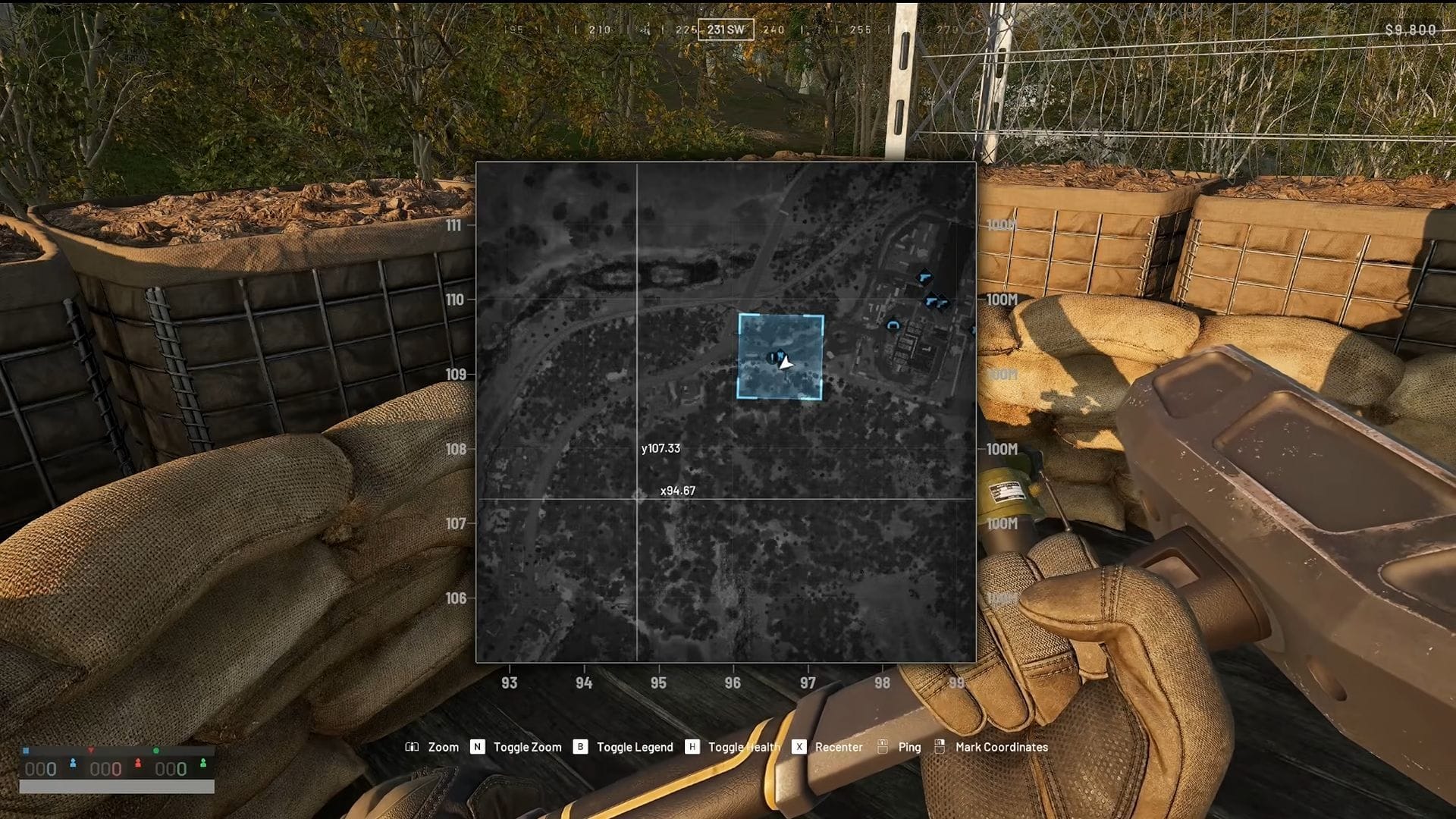 Calculate the approx distance of your target by using the map before firing Mortars (Image via Team17 || YouTube@SCHaulers)