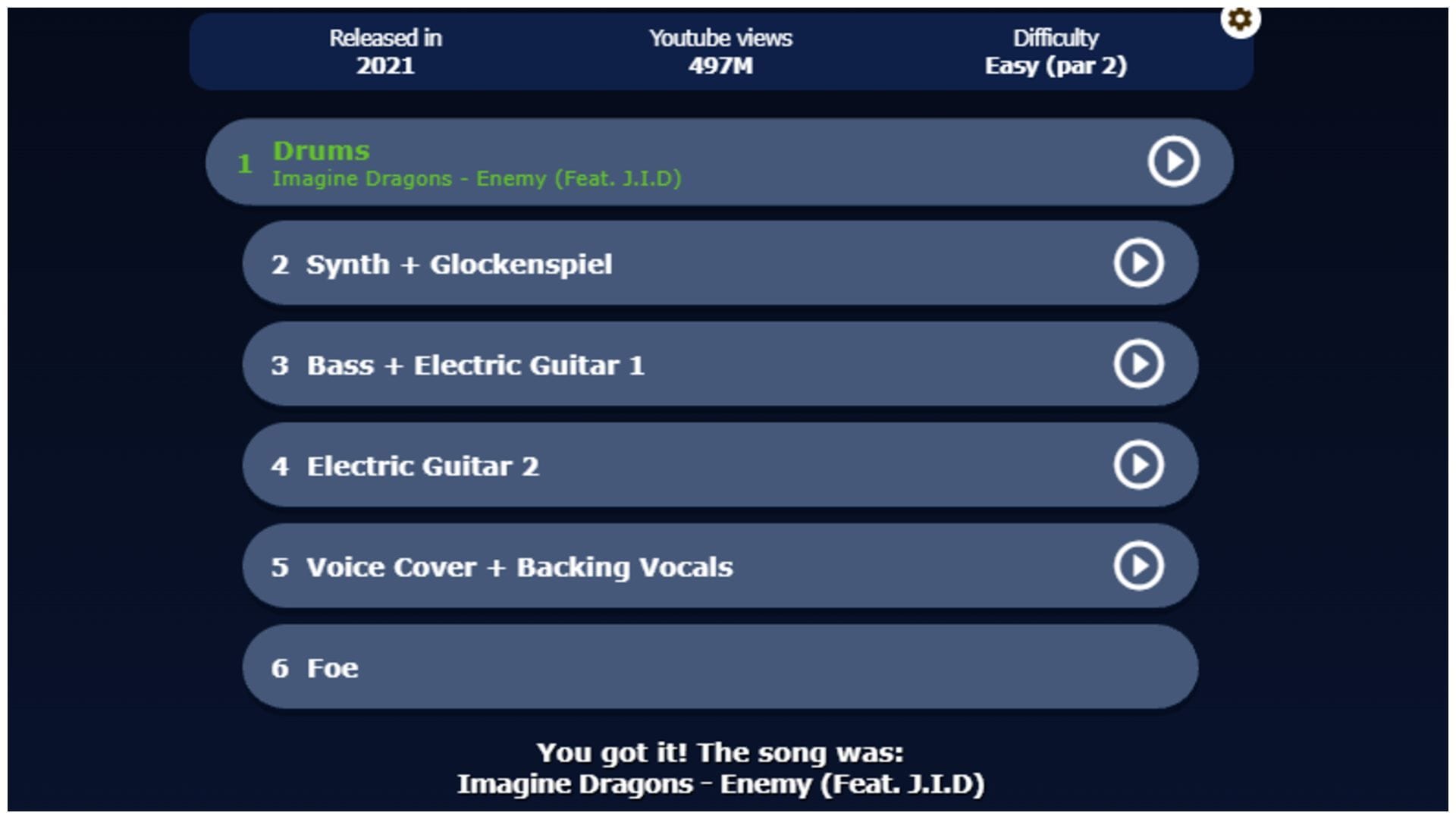 Today's September 8, 2026 Bandle answer (Image via Bandle)