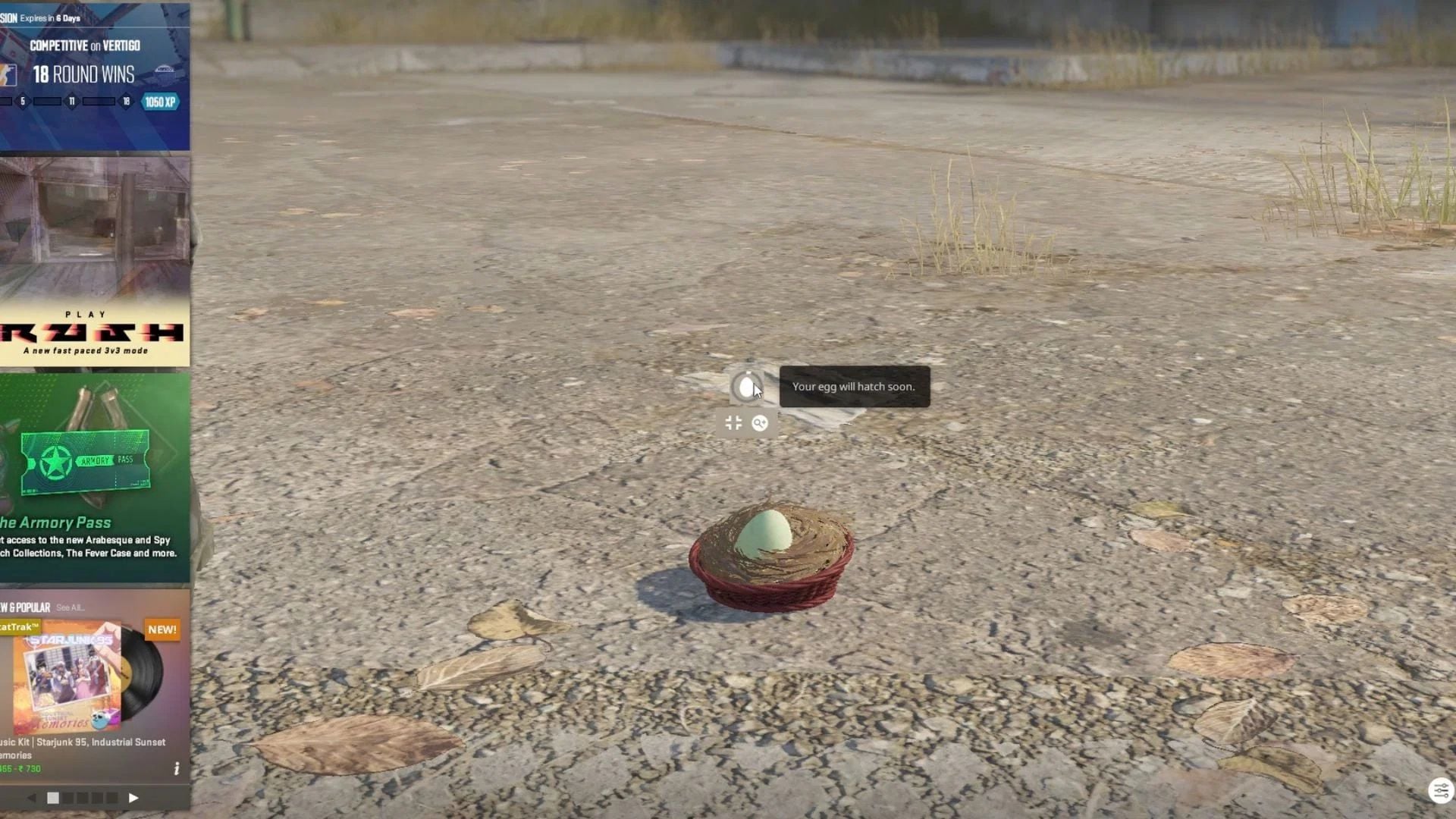 Hatching chicken eggs in CS2 (Image via Valve Corporation)