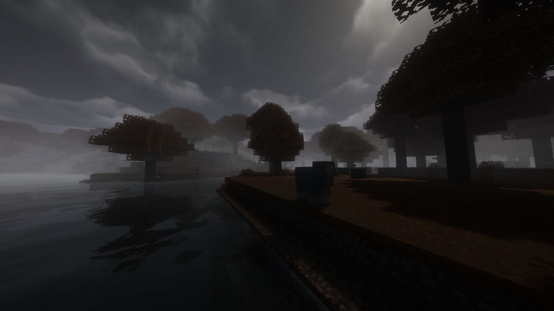 This shader is perfect for a horror experience (Image via Mojang Studios || Sportskeeda)