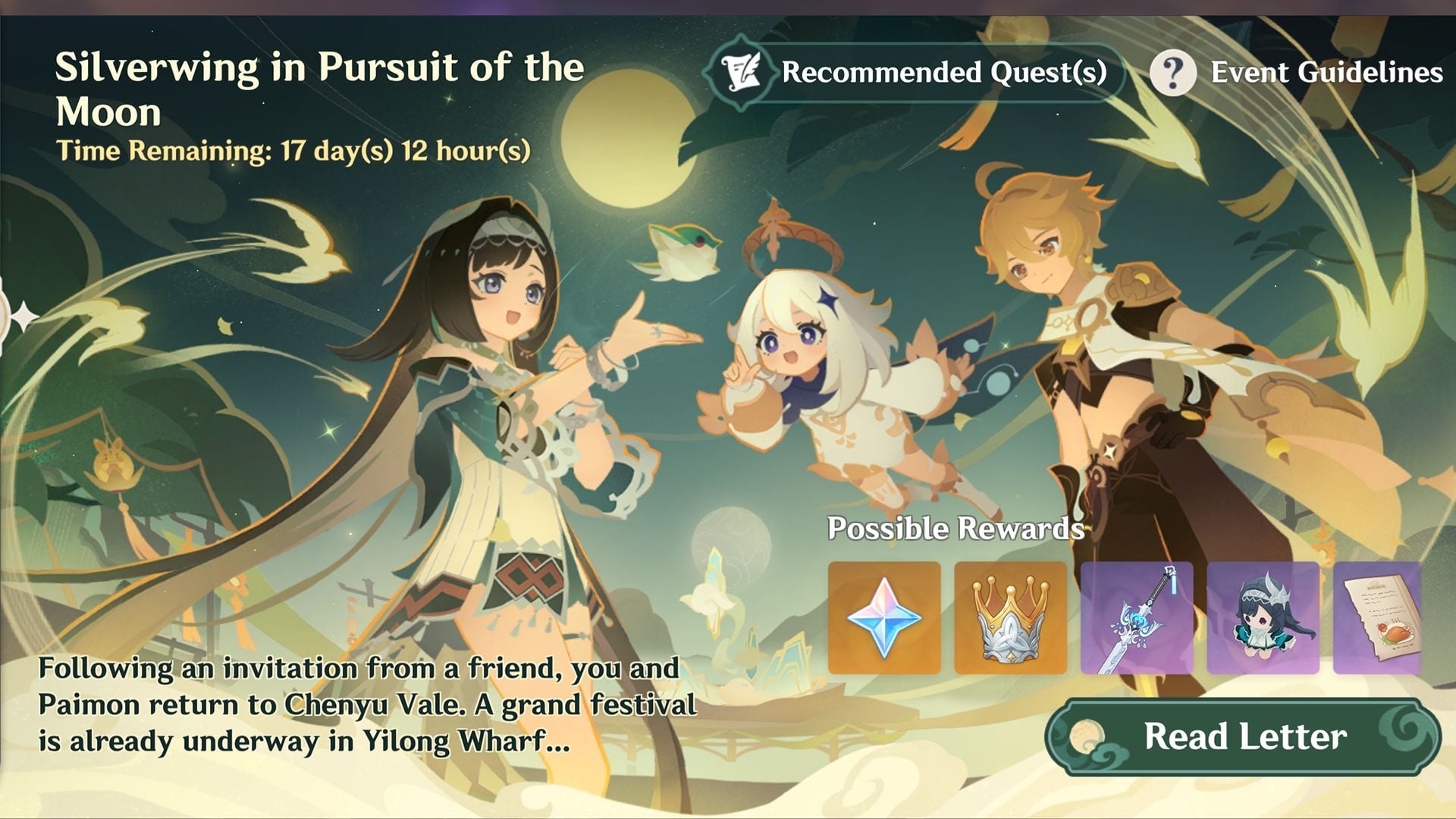 Genshin Impact Silverwing in Pursuit of the Moon event guide