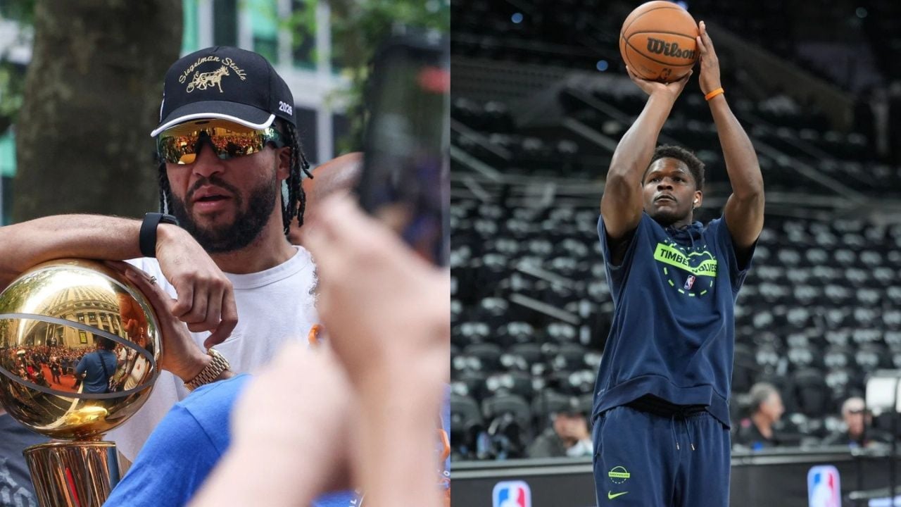 "I wouldn’t be talking about anyone’s father", "Watch your mouth" - NBA Fans Lose It As Anthony Edwards Disses Jalen Brunson With Rick Brunson Dig