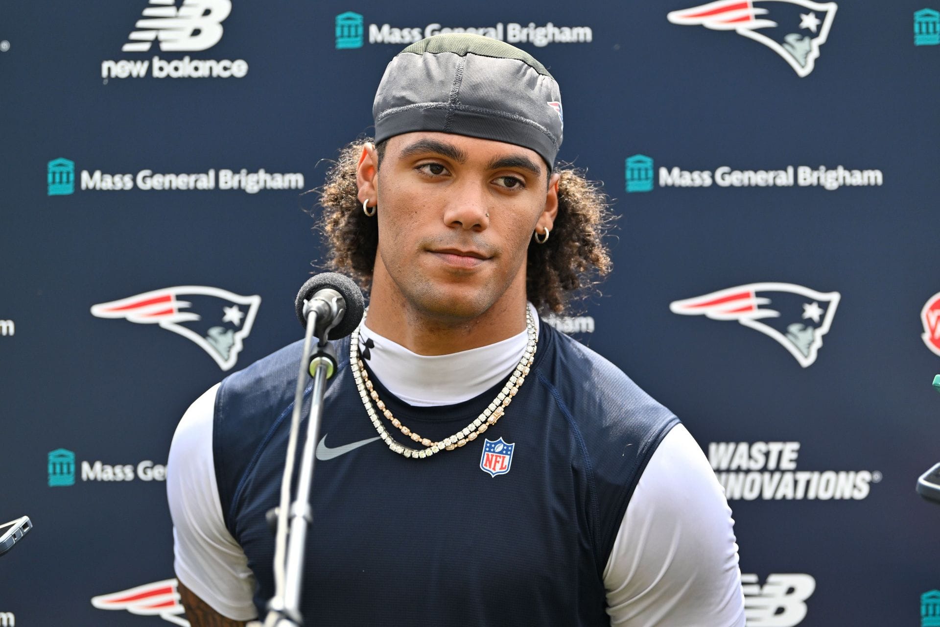 Christian Gonzalez shares cryptic response about whether he would request trade amid Patriots contract standoff