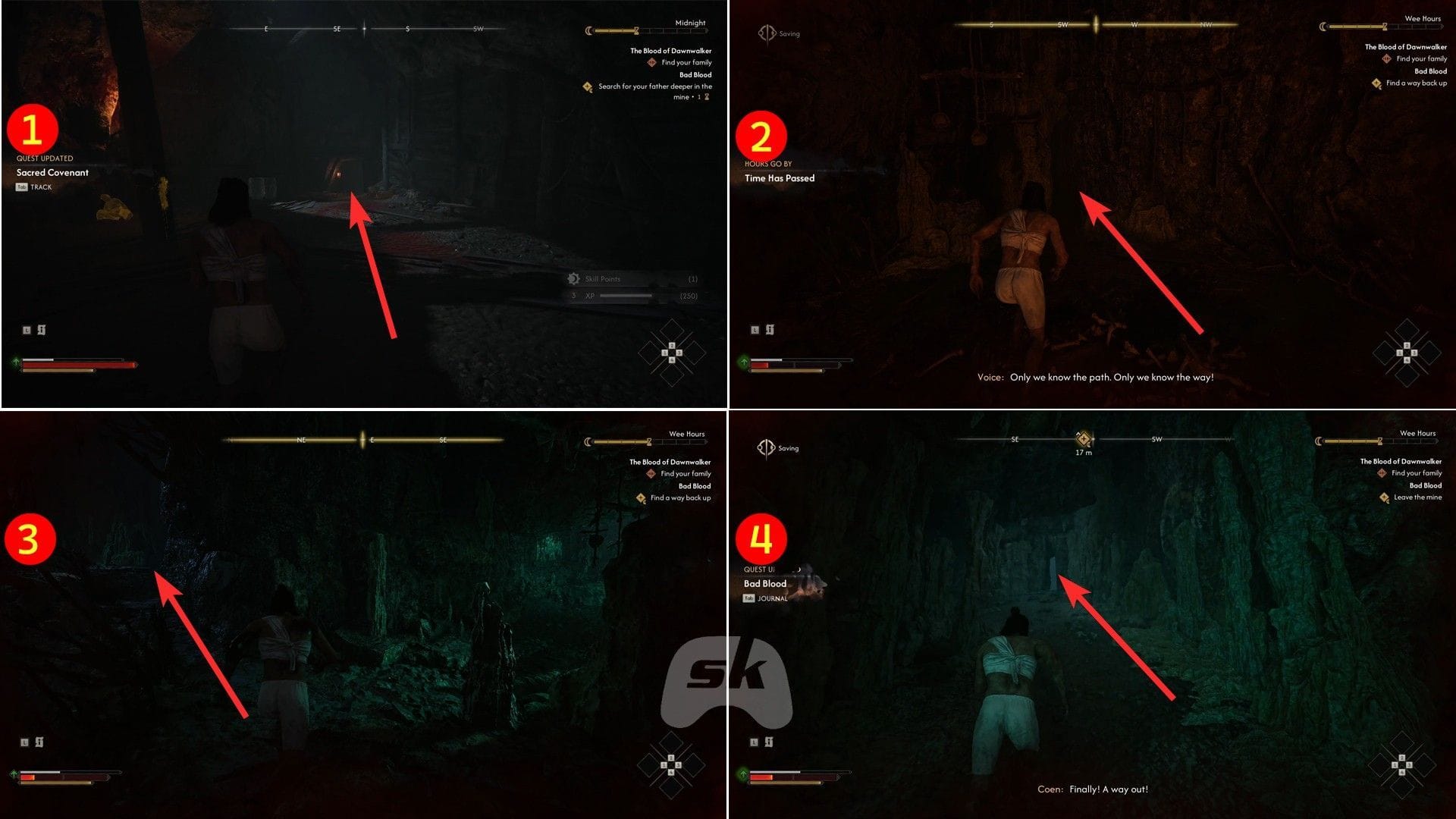 Escape the cave (Image via SK Gaming || Bandai Namco)