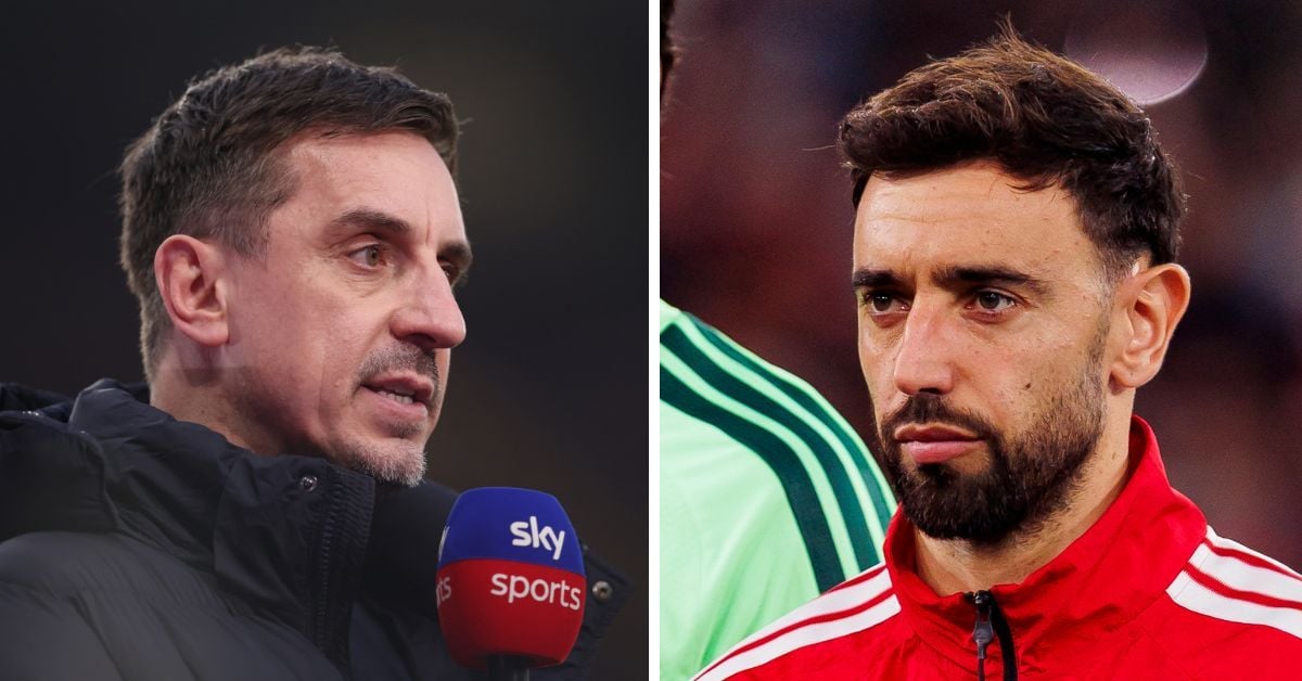 Bruno Fernandes may have to play in a position that isn’t ideal for him to help Manchester United avoid conceding goals, explains Gary Neville 