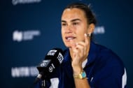 Aryna Sabalenka at a press conference during the 2026 Canadian Open (Source: Getty)