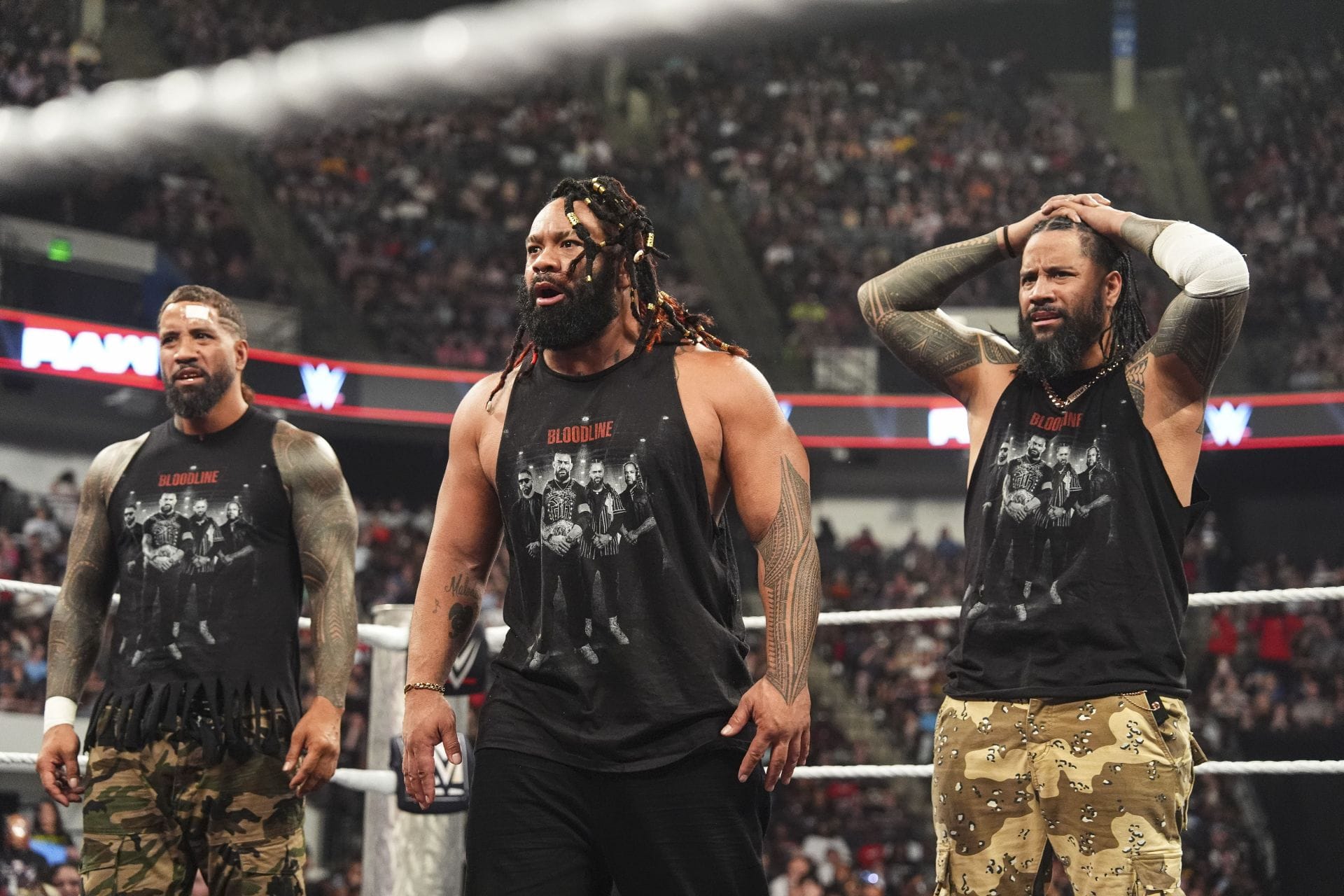Off-Air Footage: What Happened To The Bloodline After 946 Torched Their Car On WWE RAW?