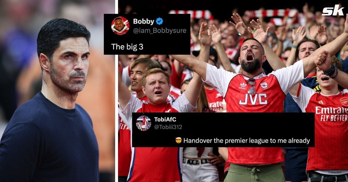“I hope it clicks”, “Hand over the Premier League” - Arsenal fans thrilled as 3 players start together for the first time in line-up vs Brighton