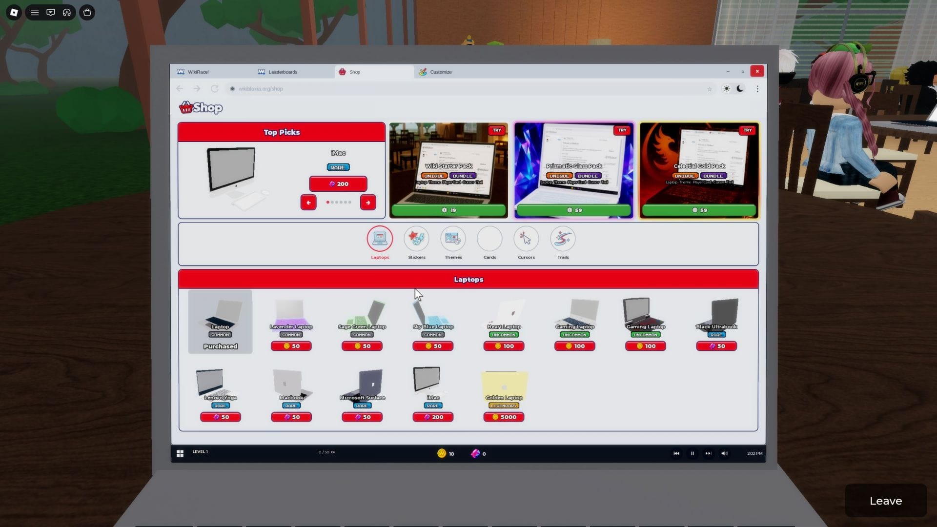 Unlockable cosmetics (Image via Roblox)