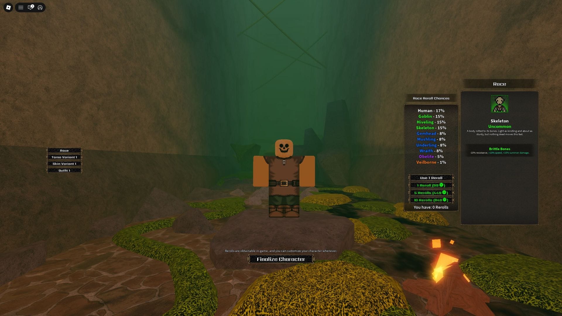 The Race selection screen (Image via Roblox)