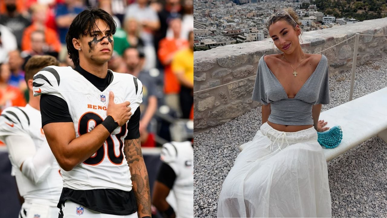 Gia Duddy lives out "Mamma Mia fantasies" in bikini & Mediterranean-chic looks while missing Bengals WR Andrei Iosivas's games in a row