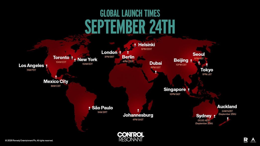 Control Resonant release countdown: Start time for all regions