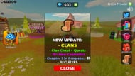 The game includes an update log for more information on the contents of an update (Image via Roblox)