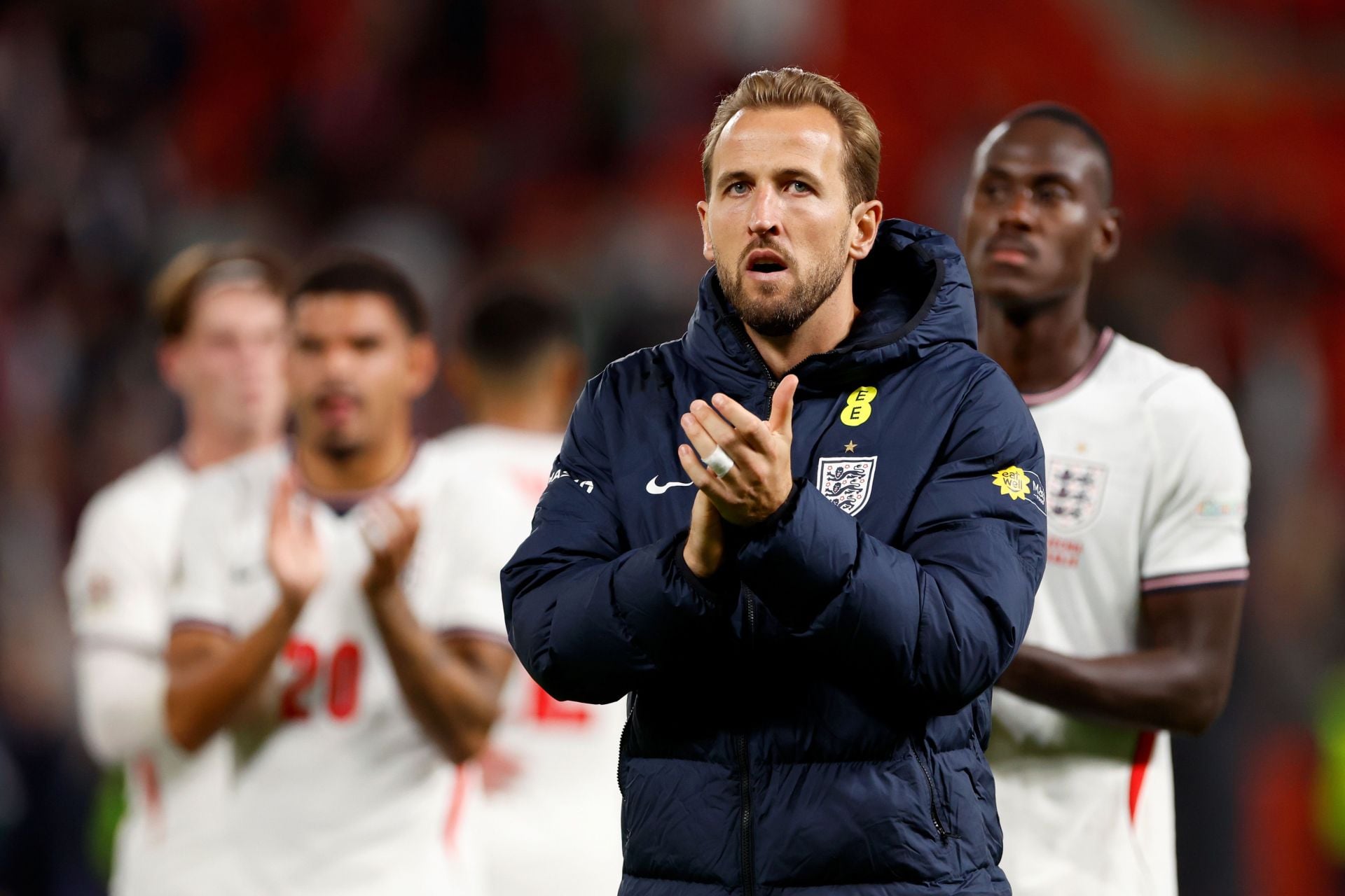 England skipper Harry Kane reacts to Manchester City guilty verdict after Czechia win