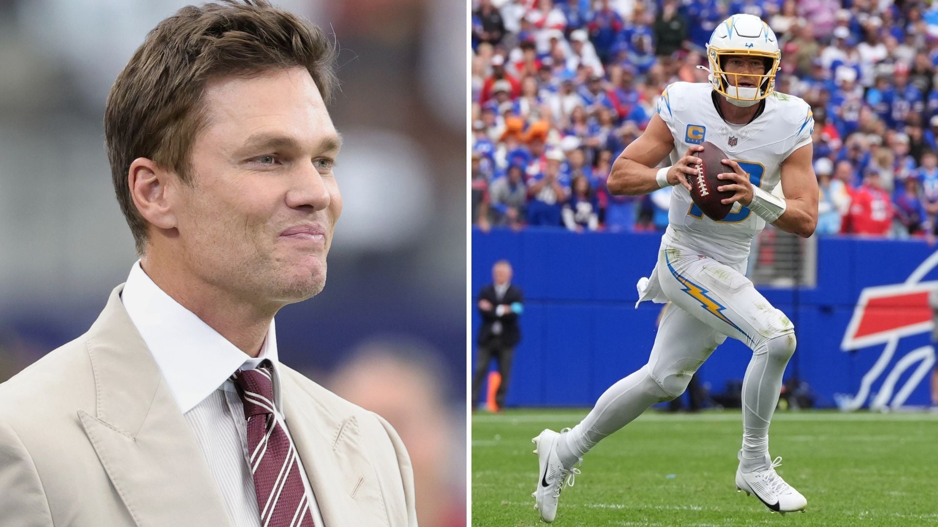 “Unique kind of humiliation” “GOAT broadcaster”: NFL fans react as Tom Brady mocks Justin Herbert with brutal "meatball sub" remark
