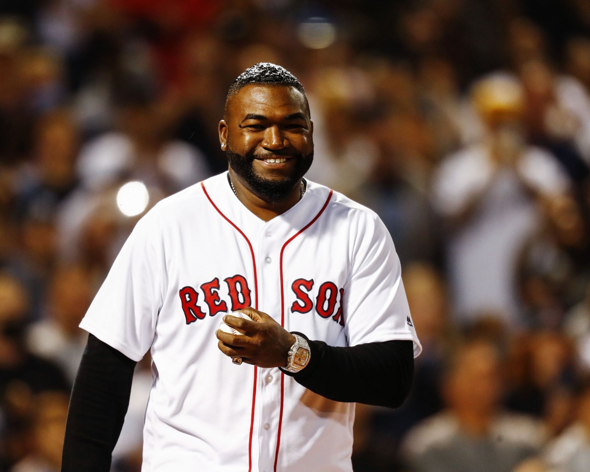 PICTURES: David Ortiz's fiancee Maria Yeribel rocks leopard print wide-leg jumpsuit, strikes confident poses