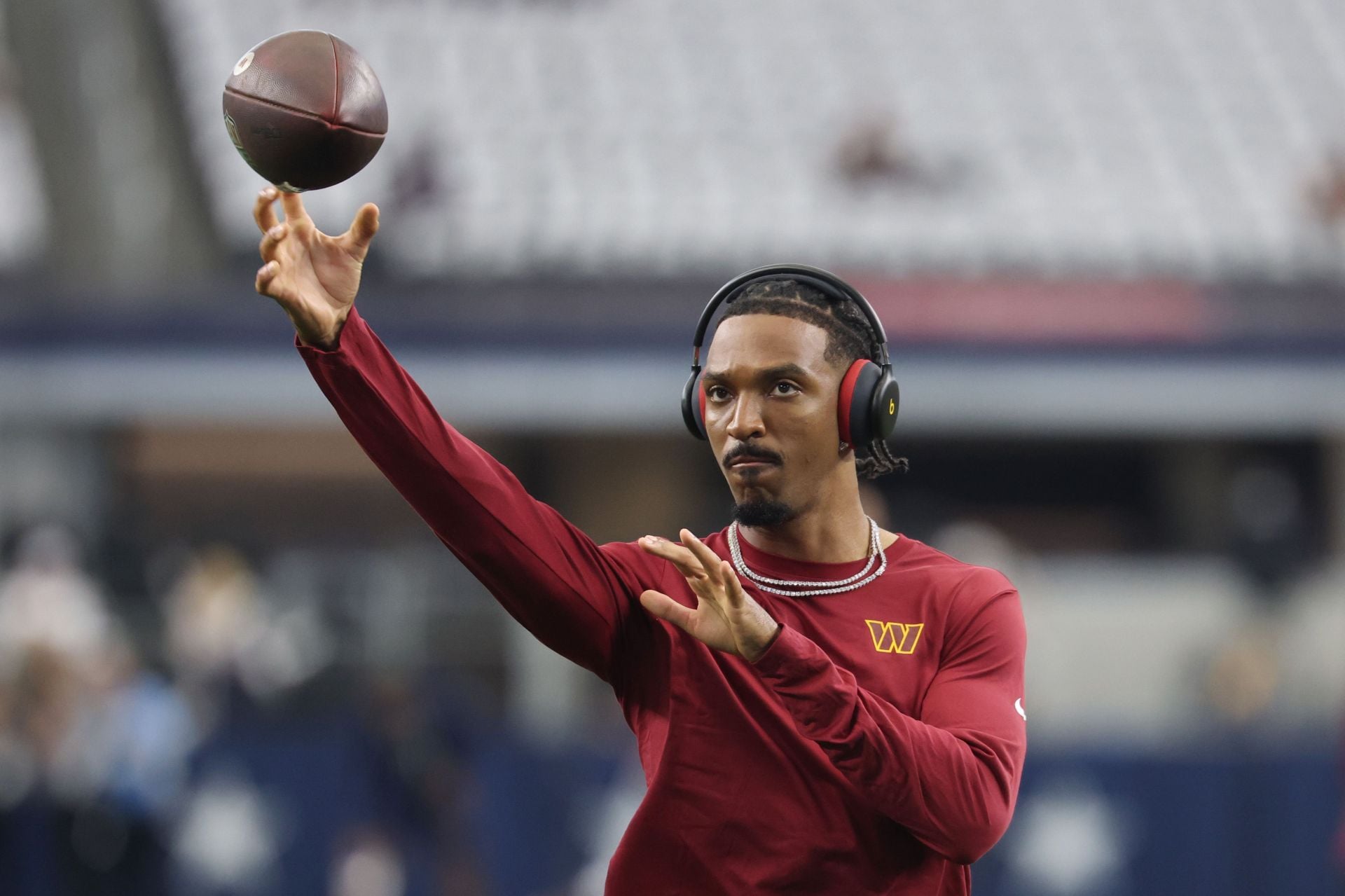 WATCH: Video of Jayden Daniels’ dislocated elbow goes viral as Commanders QB gets carted off after horrific injury