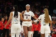 Angel Reese celebrates with Allisha Gray and Jordin Canada - Source: Imagn