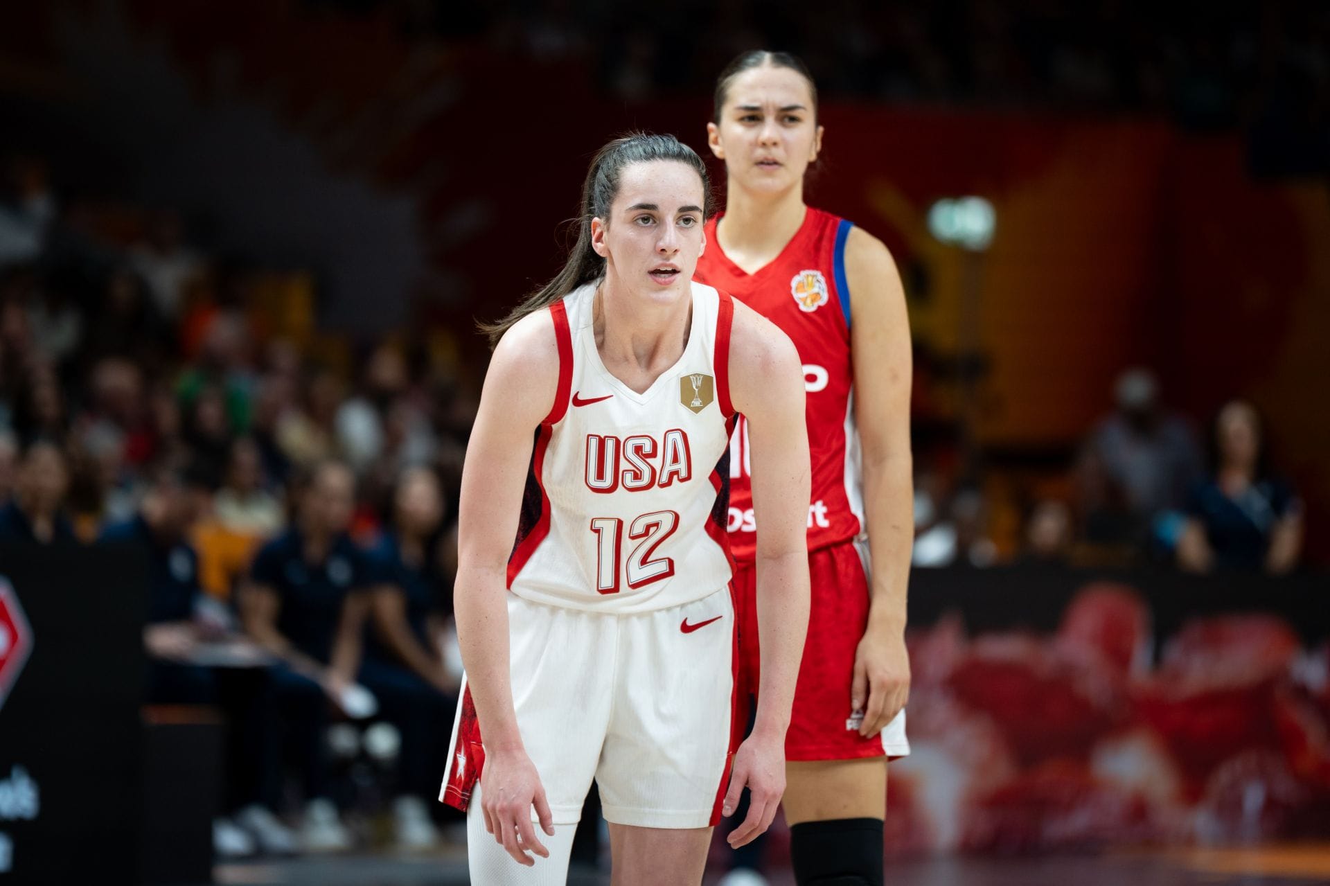 "CC can't even get minutes" - WNBA Fans Stunned As Caitlin Clark Becomes Team USA's Lone Face In FIBA Leader Stats Despite Coming Off The Bench