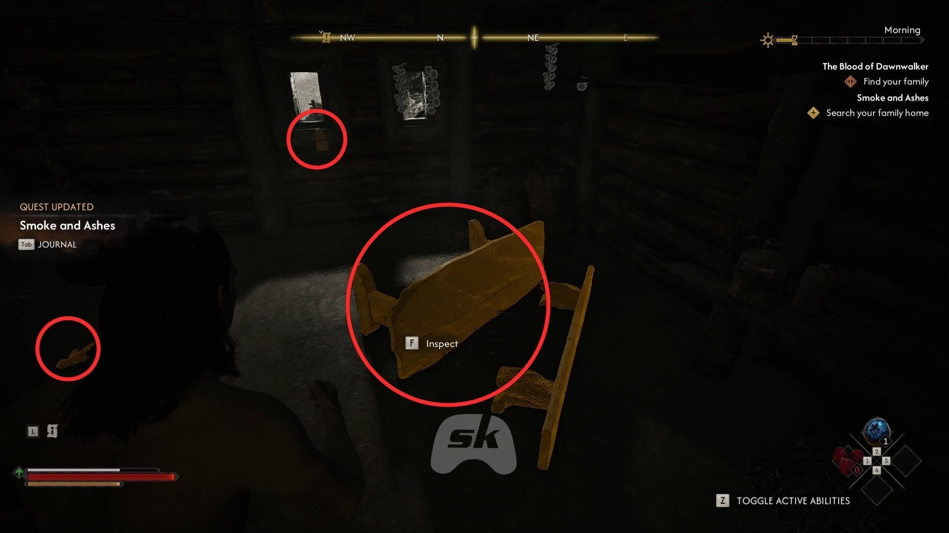 Inspect the items in your house (Image via SK Gaming || Bandai Namco)