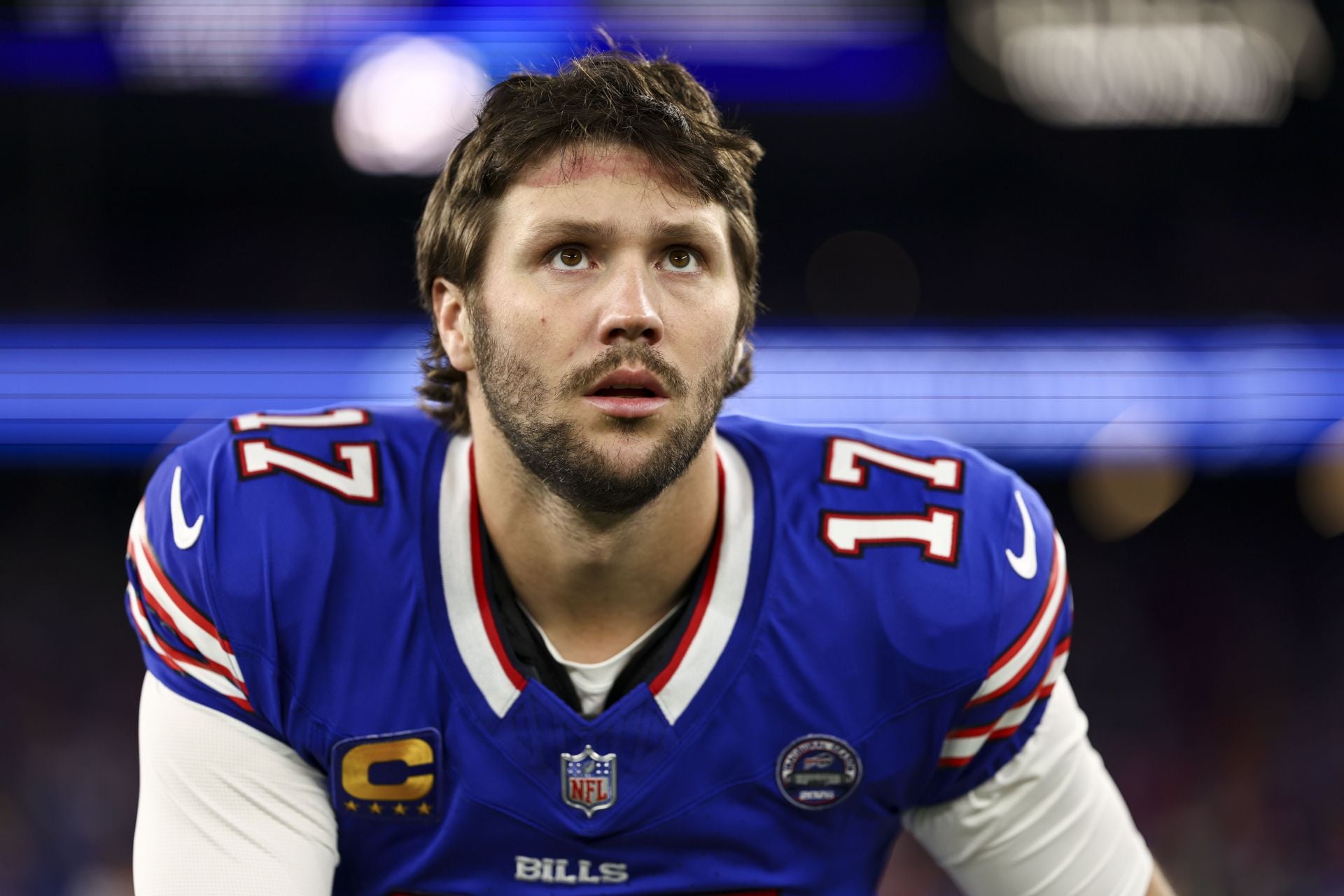 "Man is a psycho," "Lions are done": NFL fans react to Josh Allen chewing smelling salts on sidelines during Bills-Lions TNF
